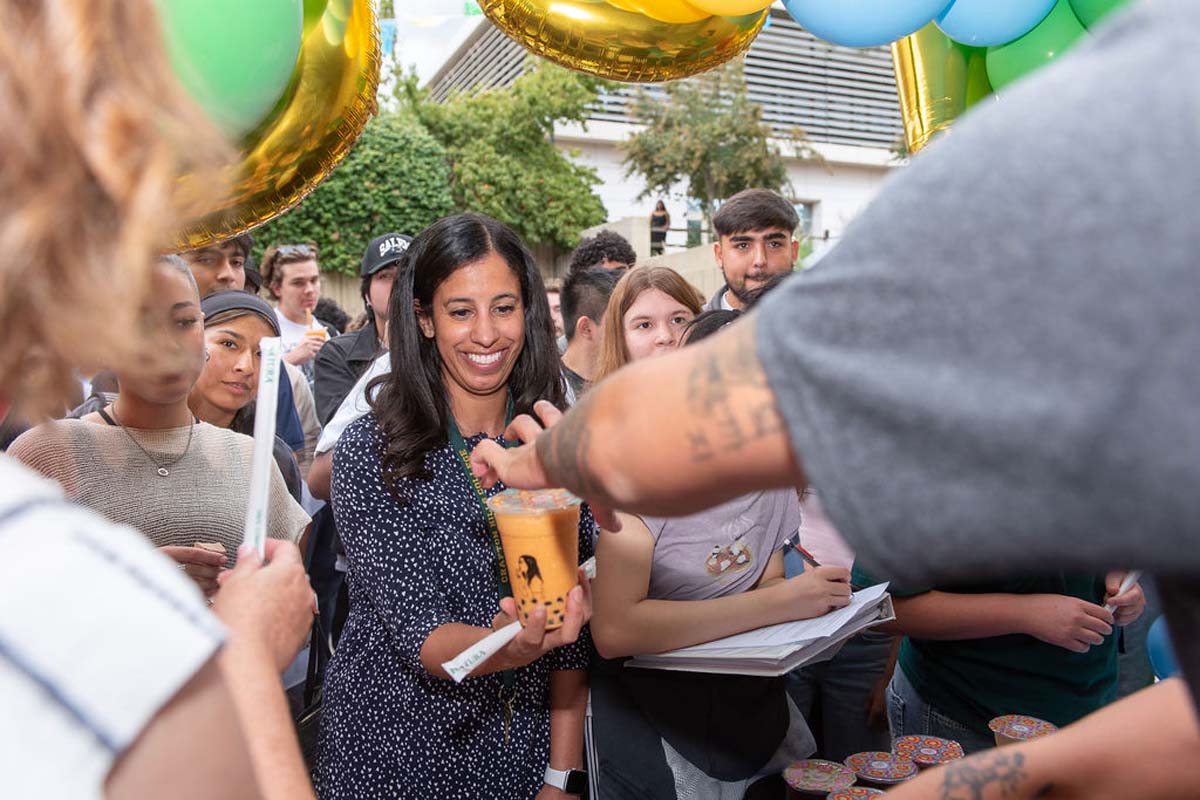 Attendees enjoing the Multicultural Center Grand Opening