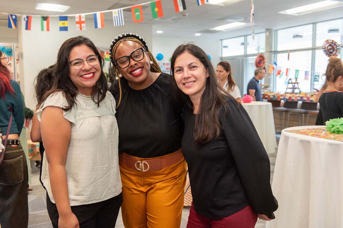 Attendees enjoing the Multicultural Center Grand Opening