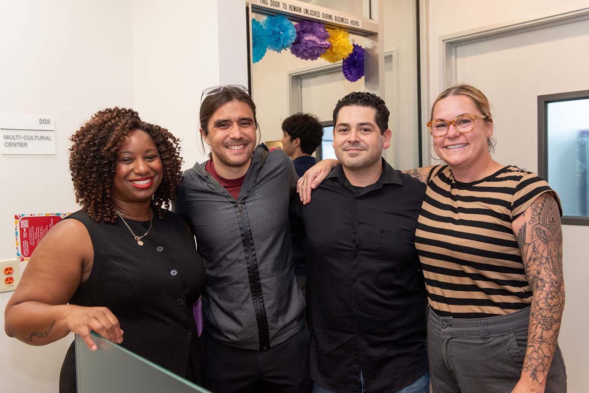 Attendees enjoing the Multicultural Center Grand Opening