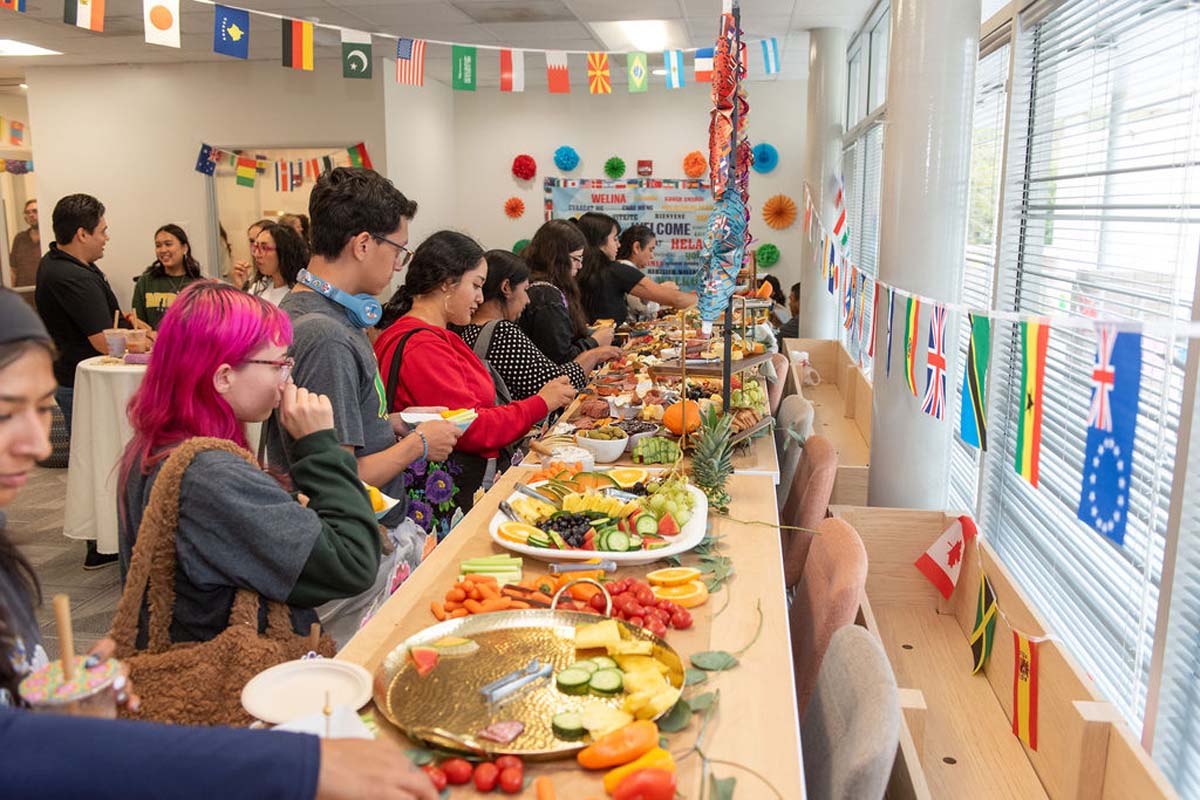 Attendees enjoing the Multicultural Center Grand Opening
