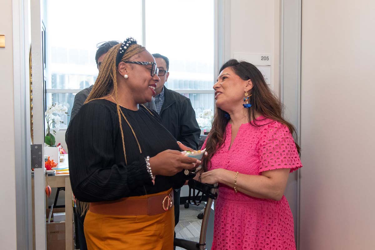 Attendees enjoing the Multicultural Center Grand Opening