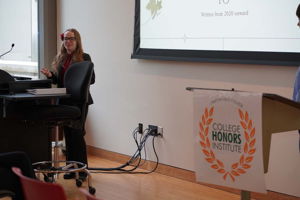 Students present their research at CHC Honors Conference.