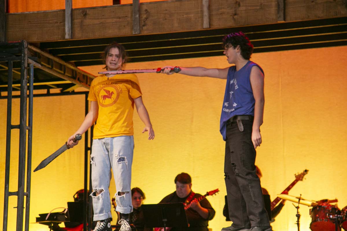 Students perform in The Lightning Thief at CHC.