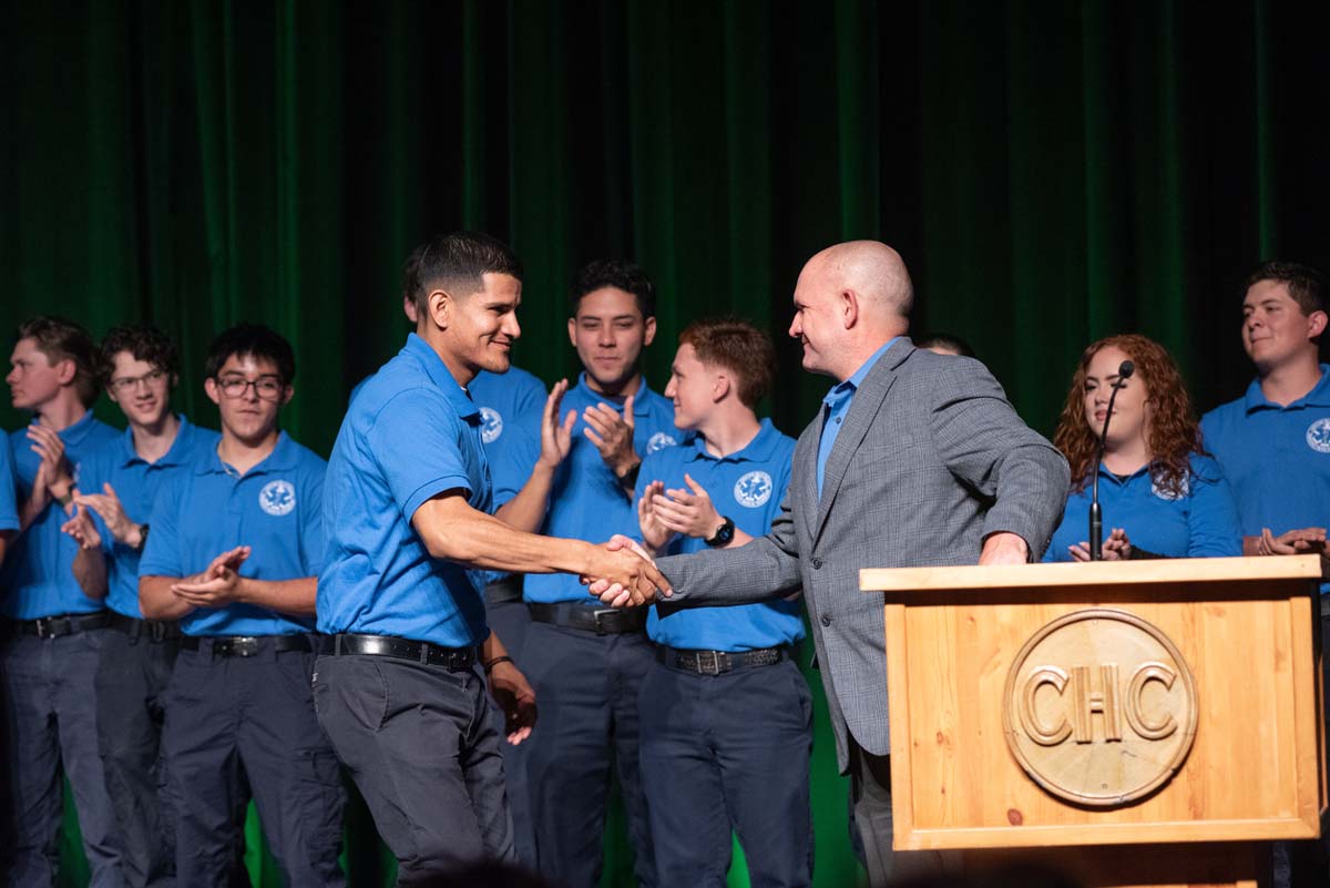EMT grads are celebrated at graduation ceremony.