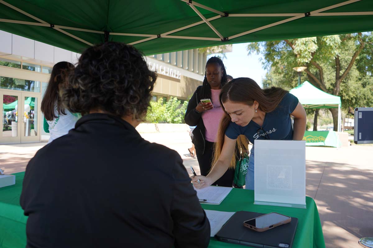 Students at EOPS Open House.