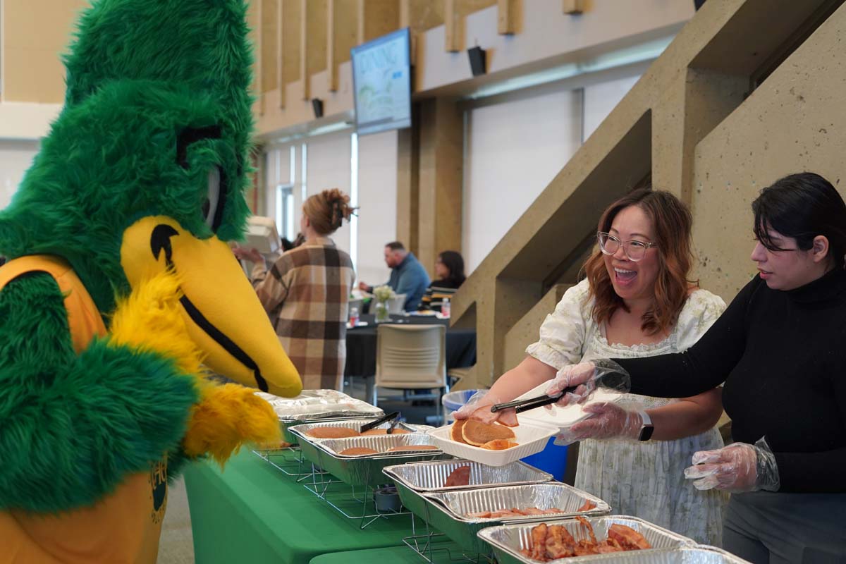 Ryker dishing up a plate