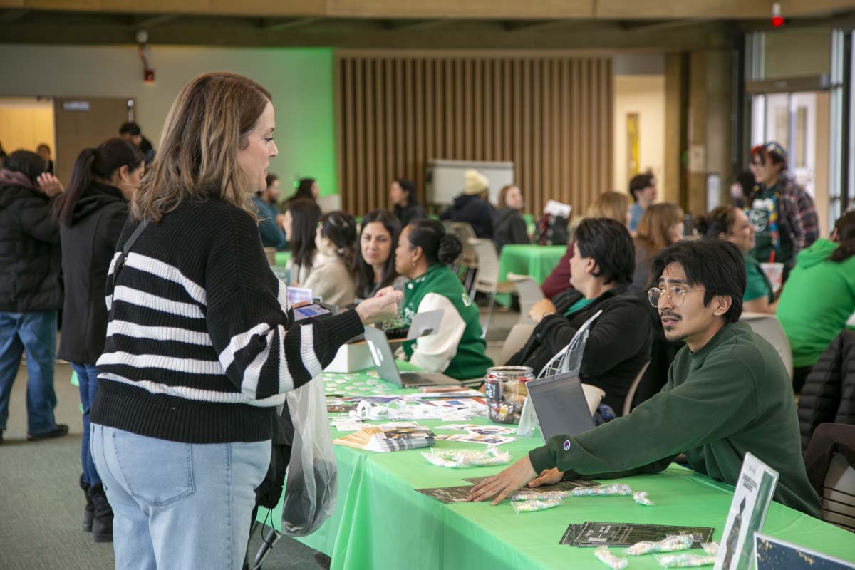 Multiple booths at Grad Fest