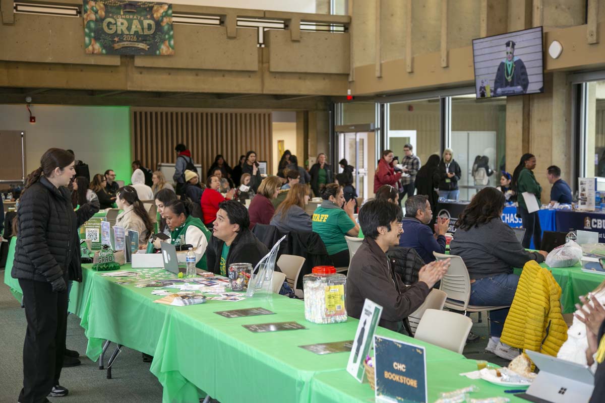 Multiple booths at Grad Fest