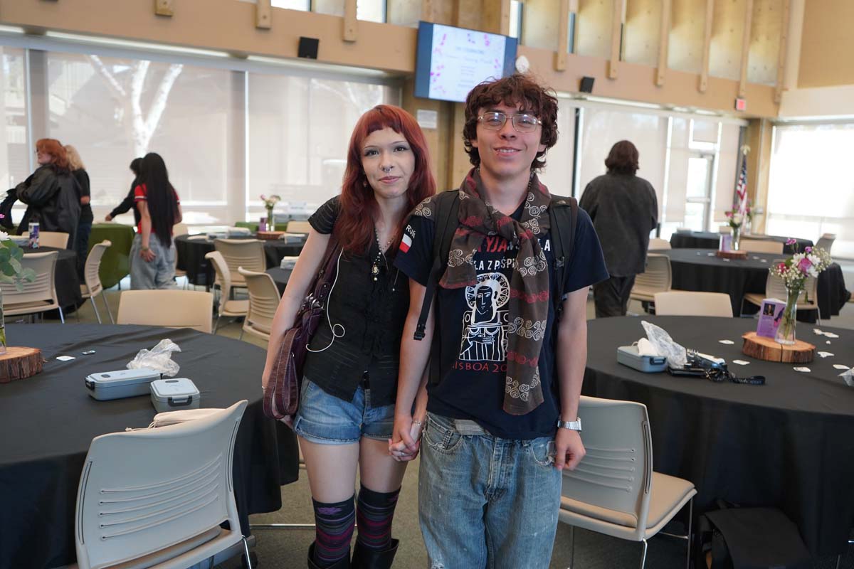 Two students posing for a photo