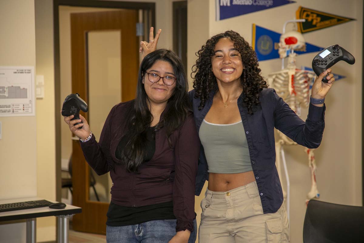 Two Student participants at robotic competition