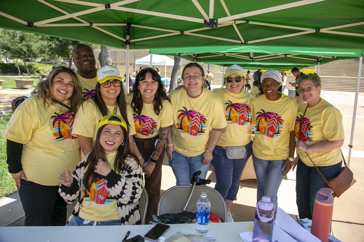 Employees helping at the event