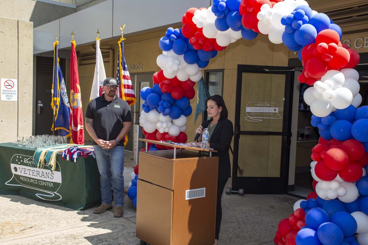 Speaker at the podium