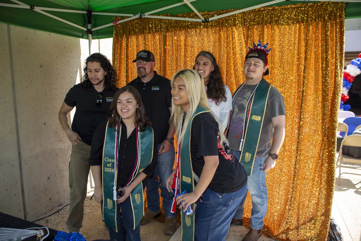 Group of grads in the photo booth