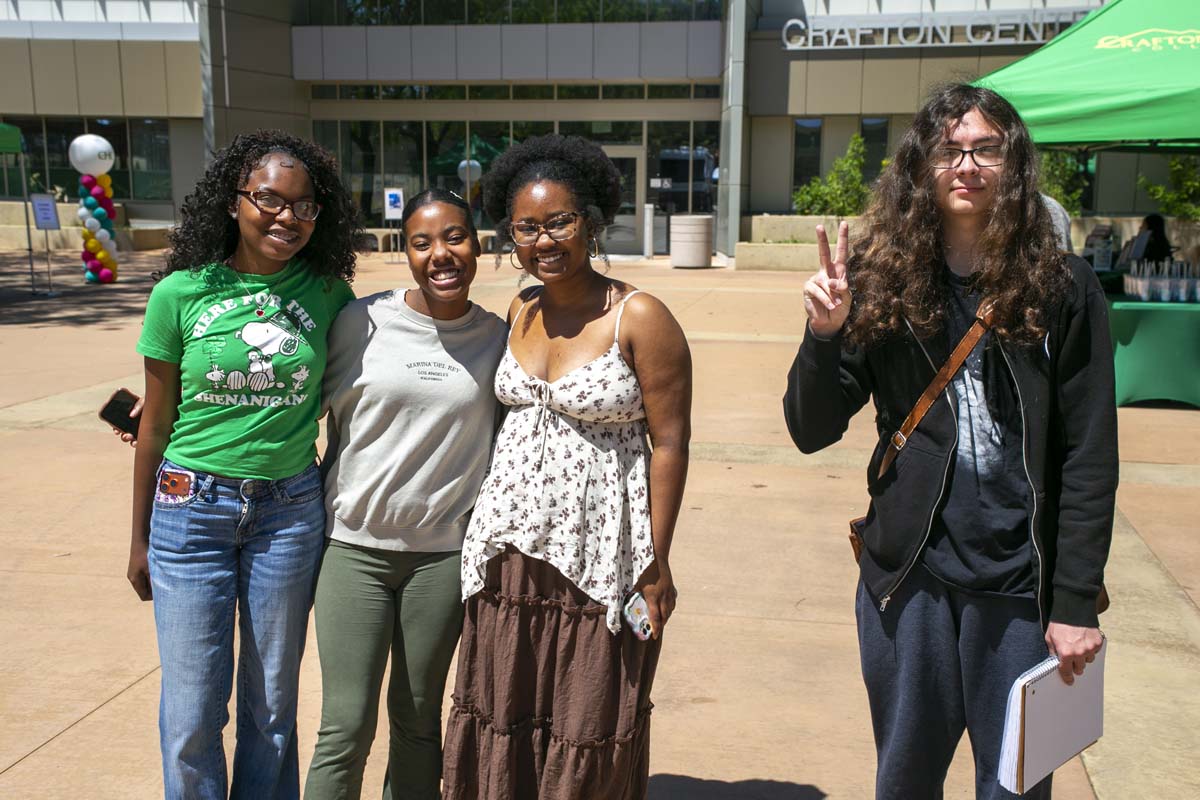 Four students posing for a picture