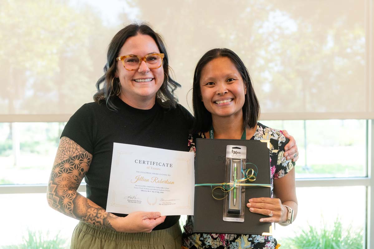 Jillian with certificate