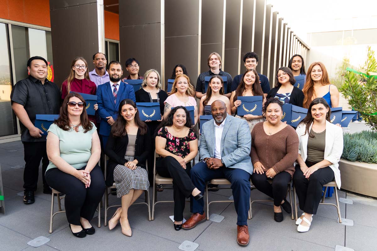 Group photo with staff and students