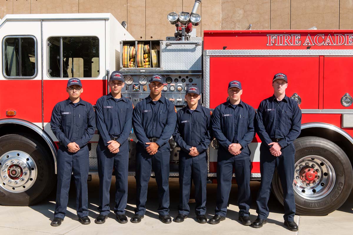 six cadets posing for a photo