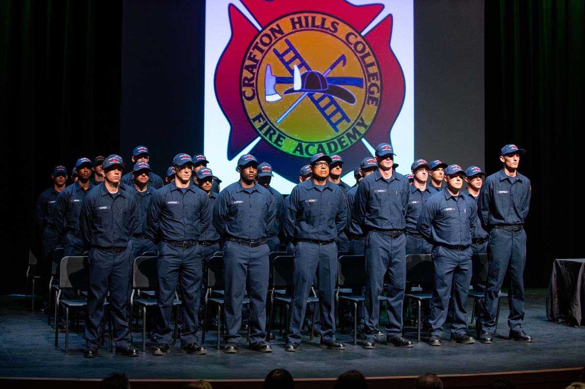 All cadets on the stage