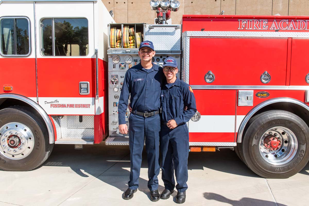 Two cadets posing for a photo