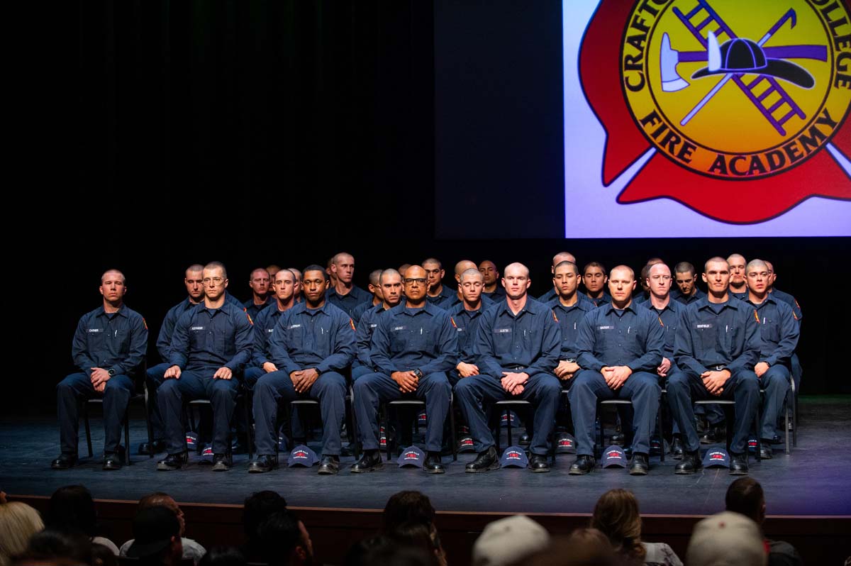 All cadets on the stage