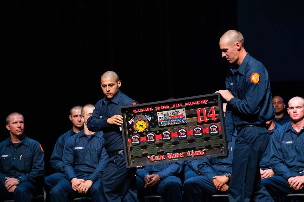 Cadets carrying award