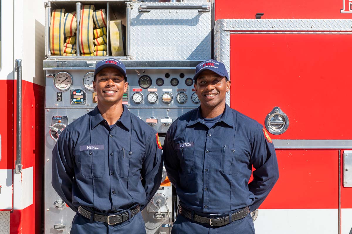 Two cadets posing for a photo