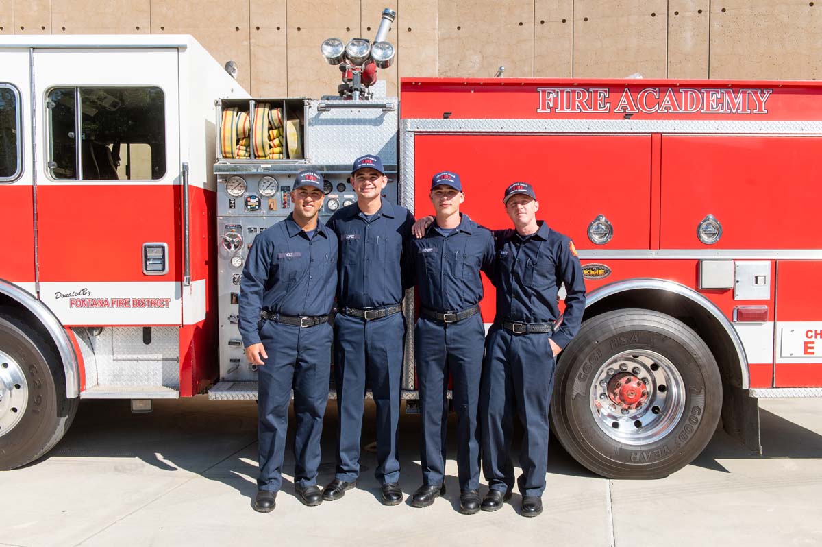 Four cadets posing for a photo