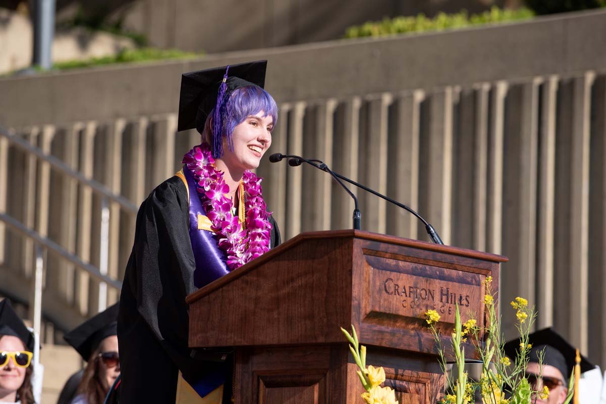 Student speaking