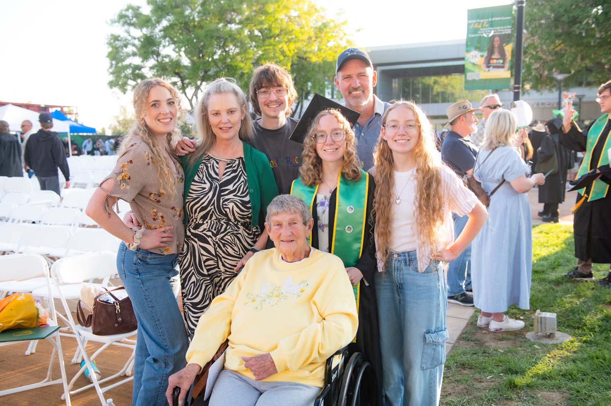 Grad with their family