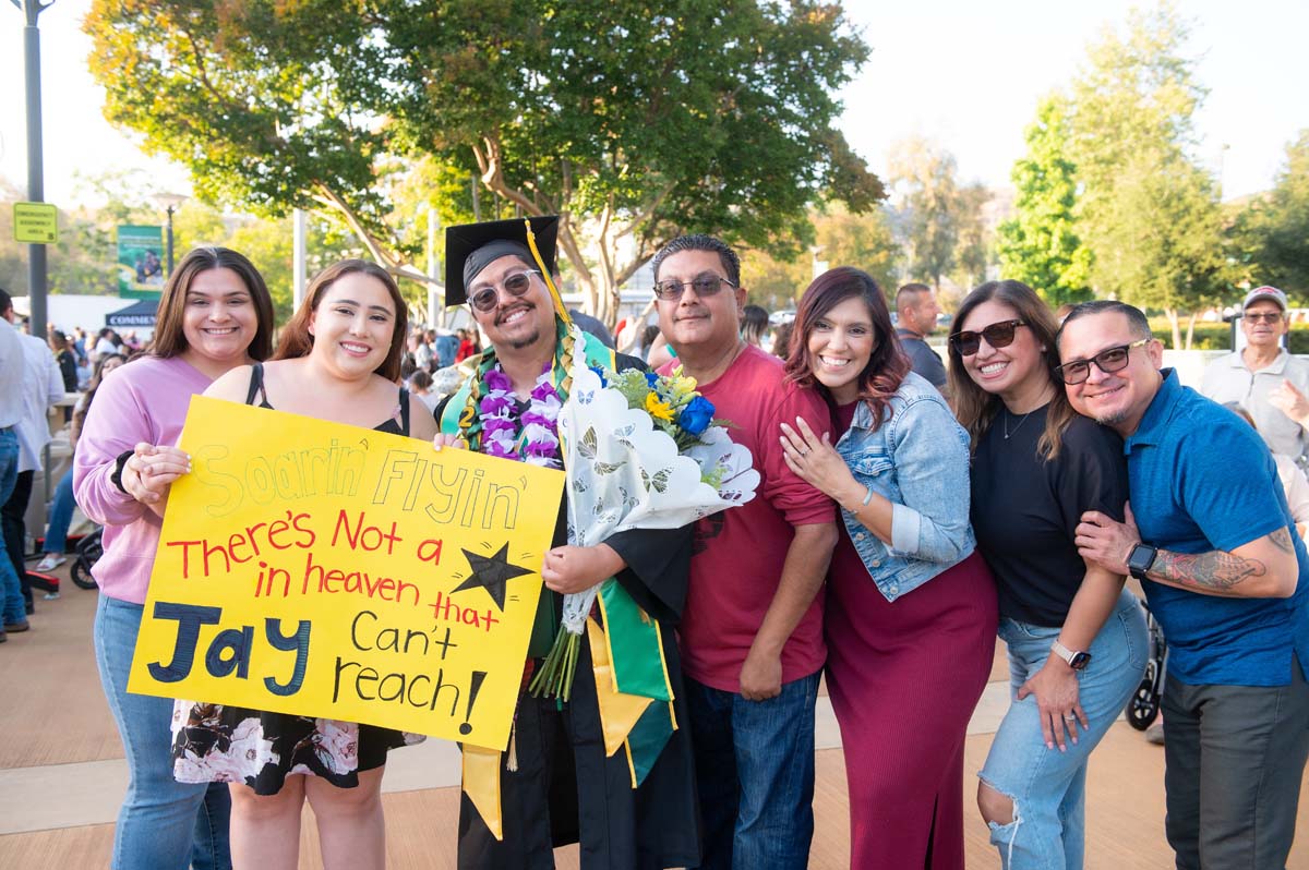 Grad with their family