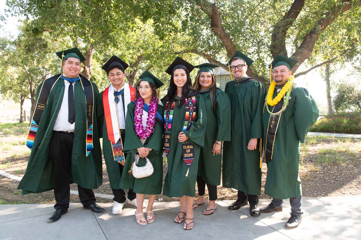 B.S. graduates posing