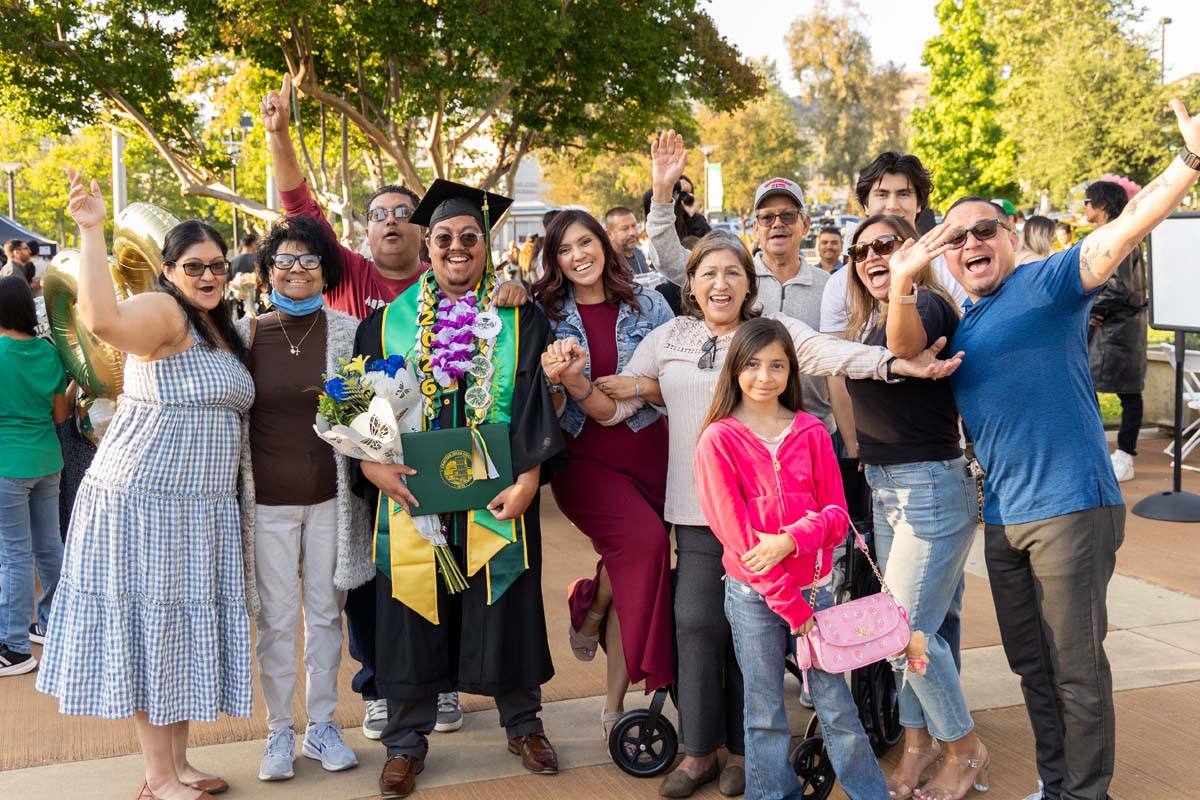 Grad with their family