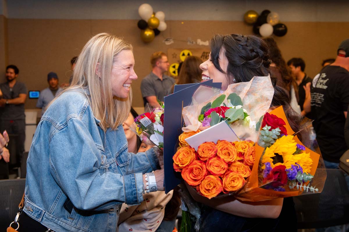 Grad with flowers