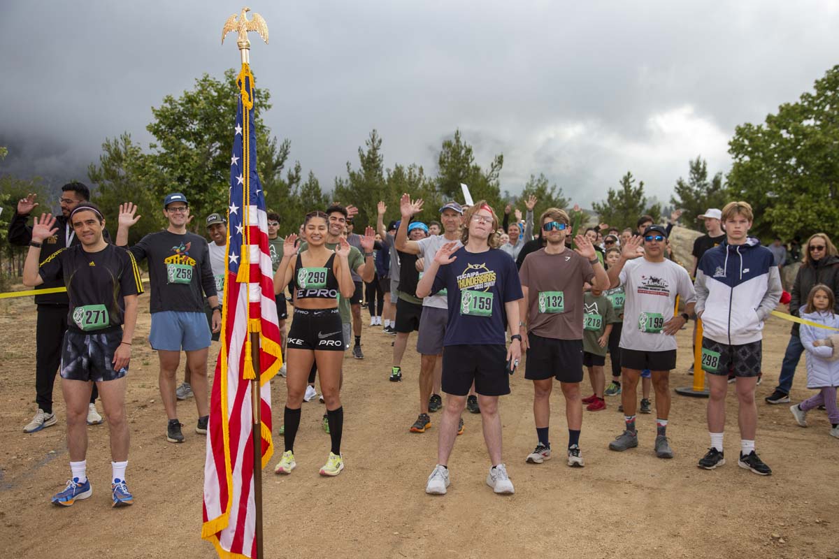 Racers lined up before the race starts