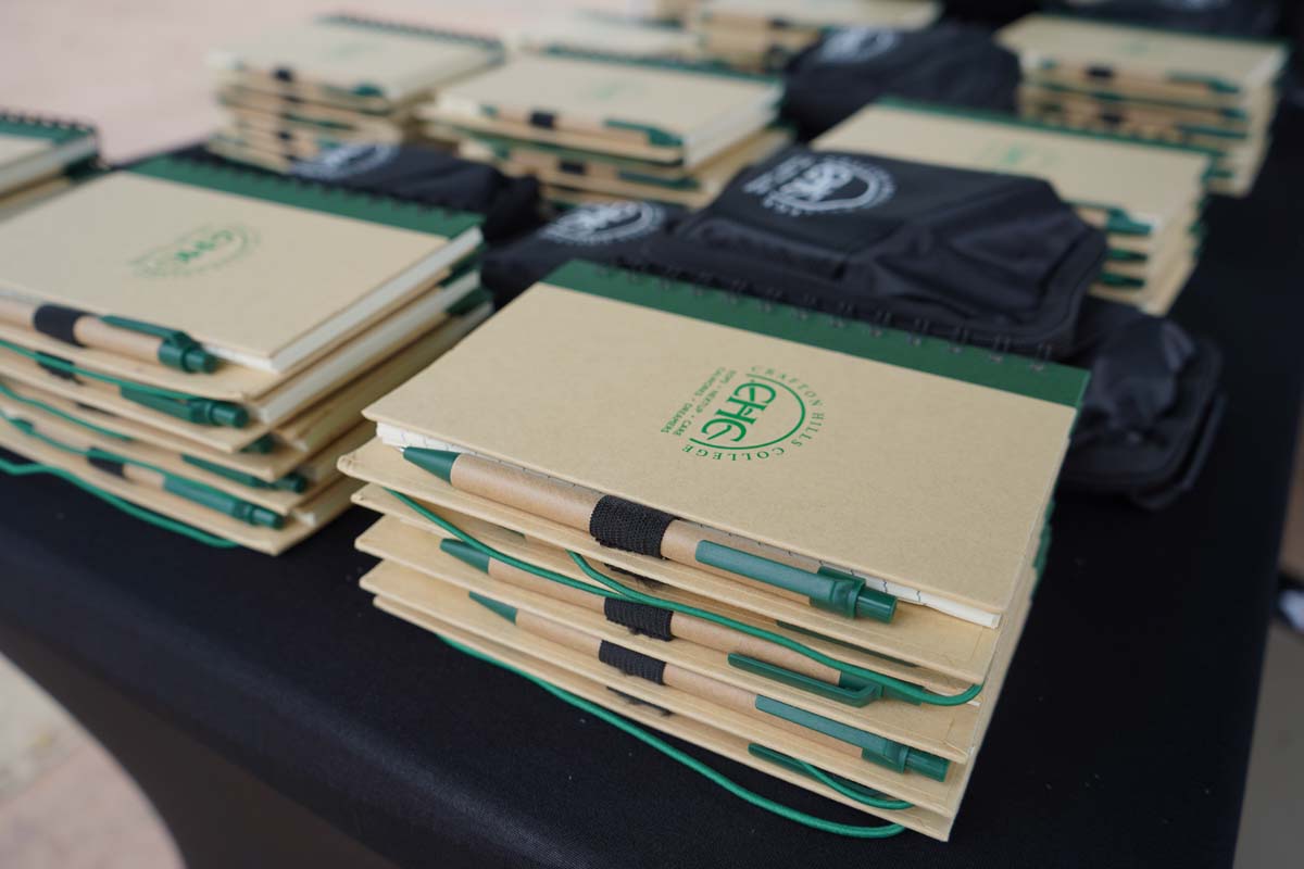 Event swag on a table