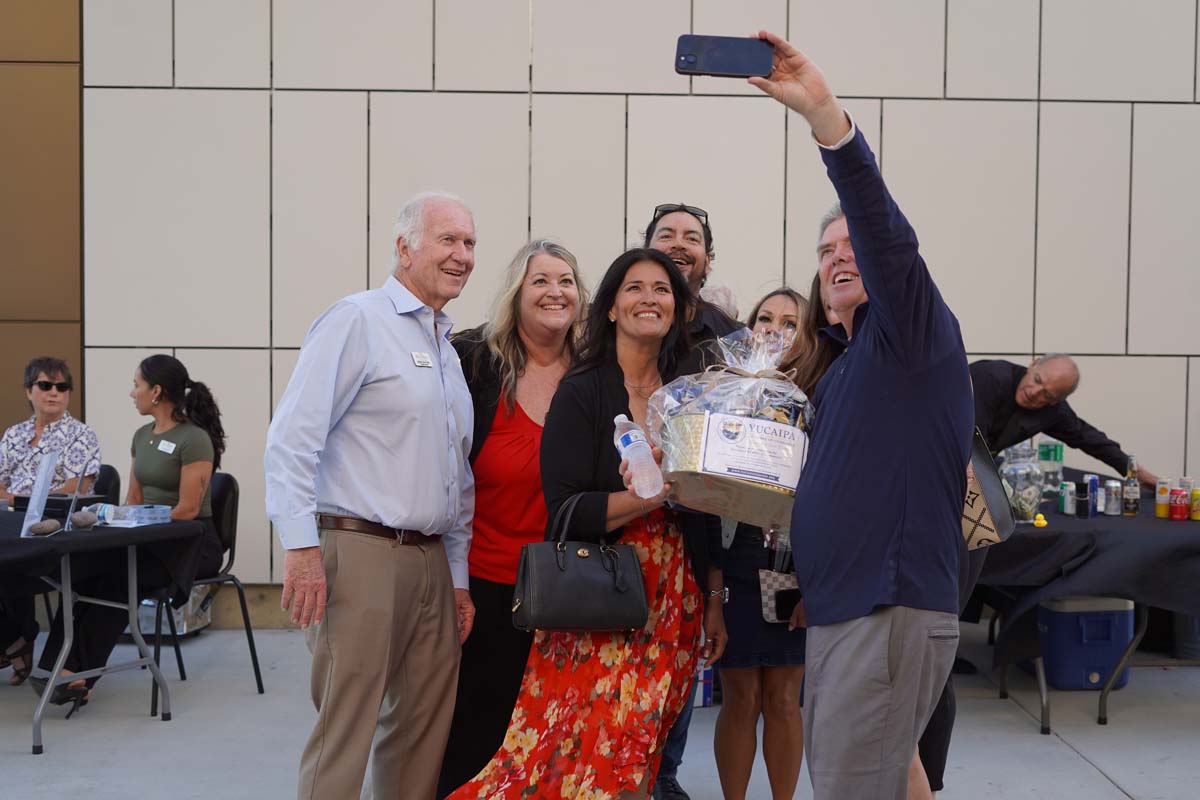 Group taking a selfie