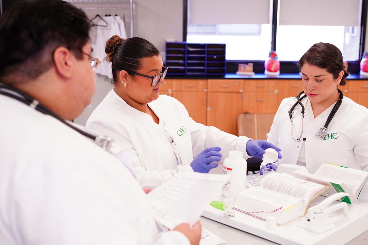 LVN Students Doing Lab Work