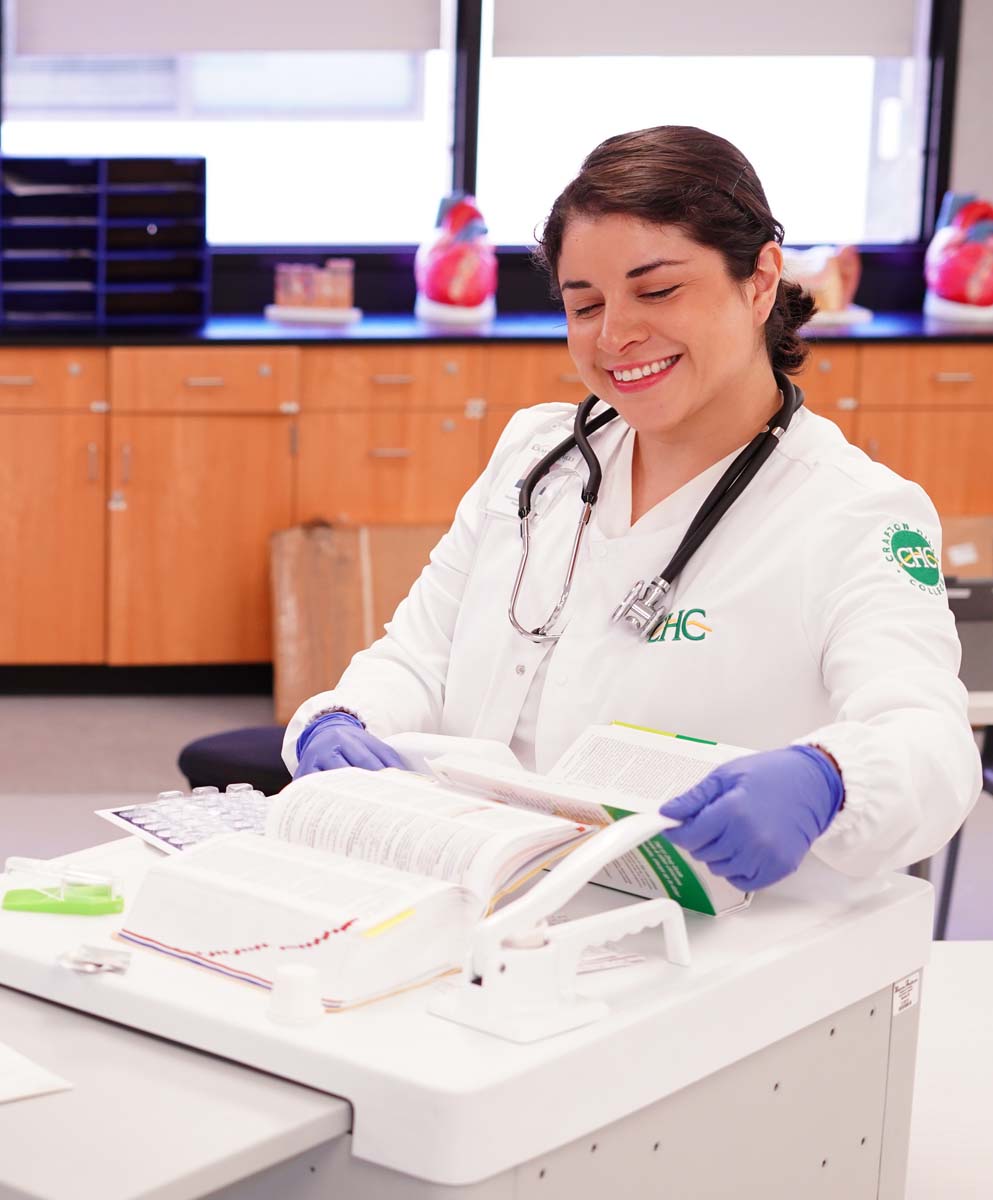LVN Student Doing Lab Work