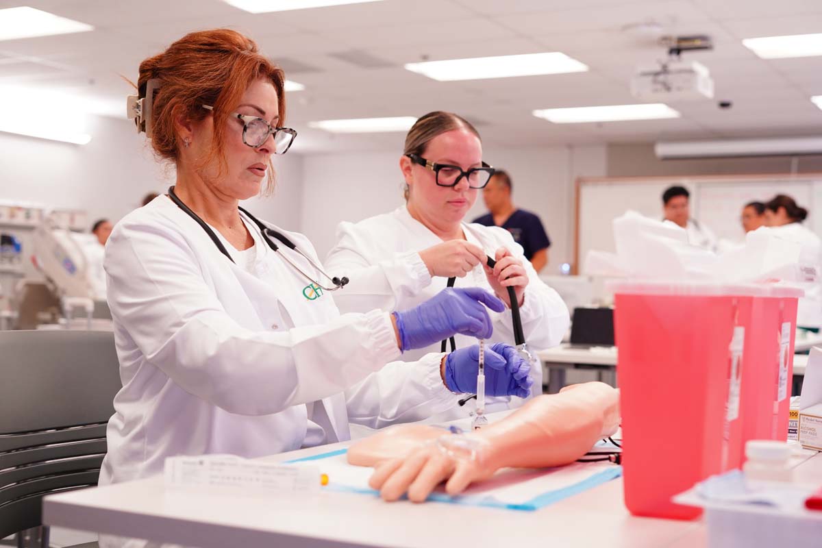 LVN Students Doing Lab Work