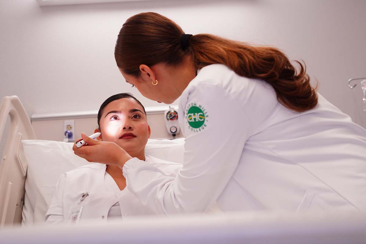 LVN Student Doing Examination