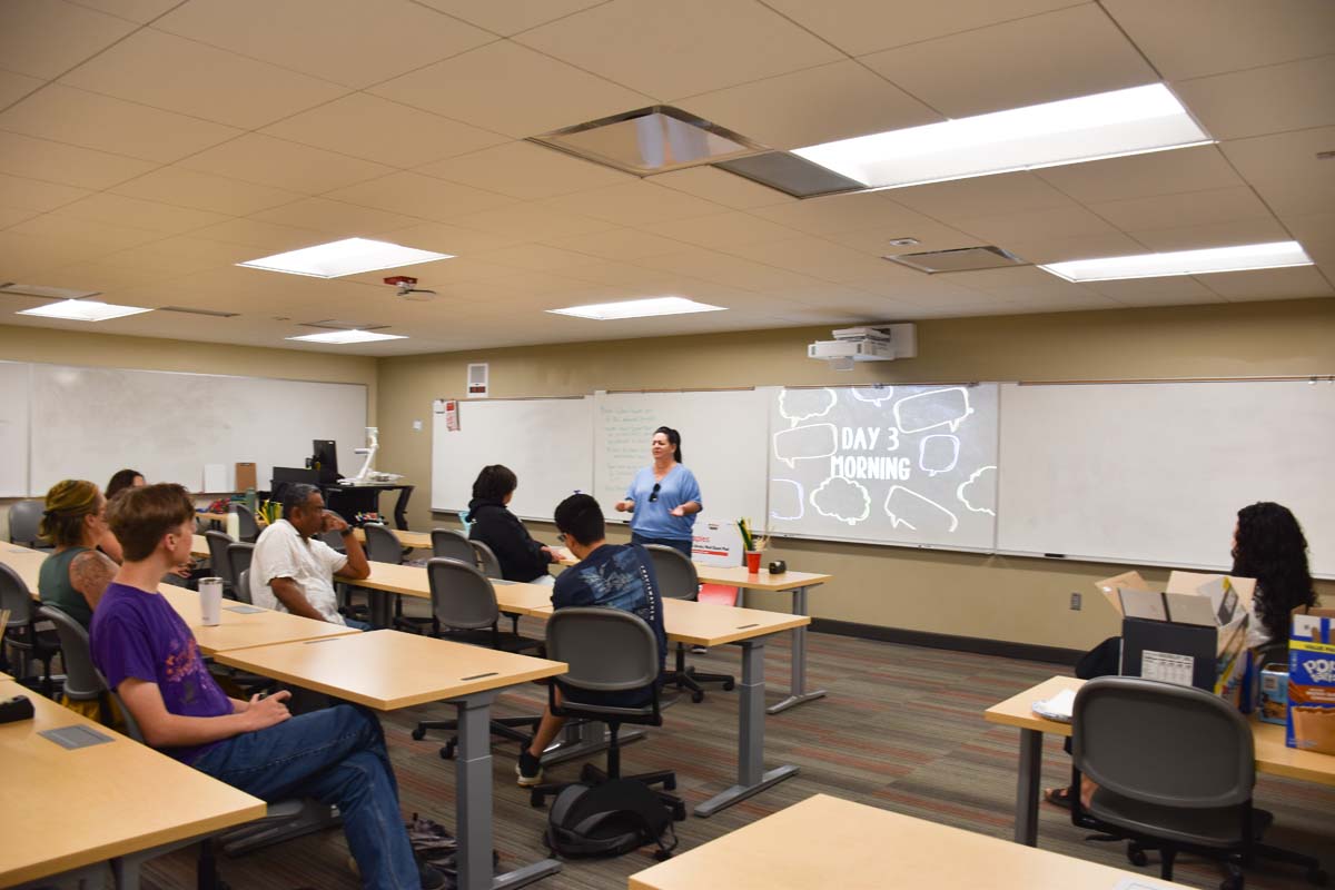 Students at Kickstart to Calculus Workshop.