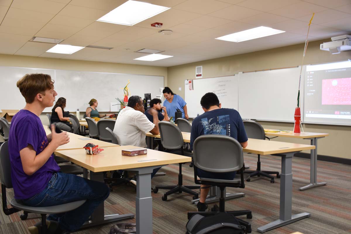 Students at Kickstart to Calculus Workshop.