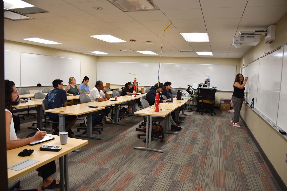 Students at Kickstart to Calculus Workshop.