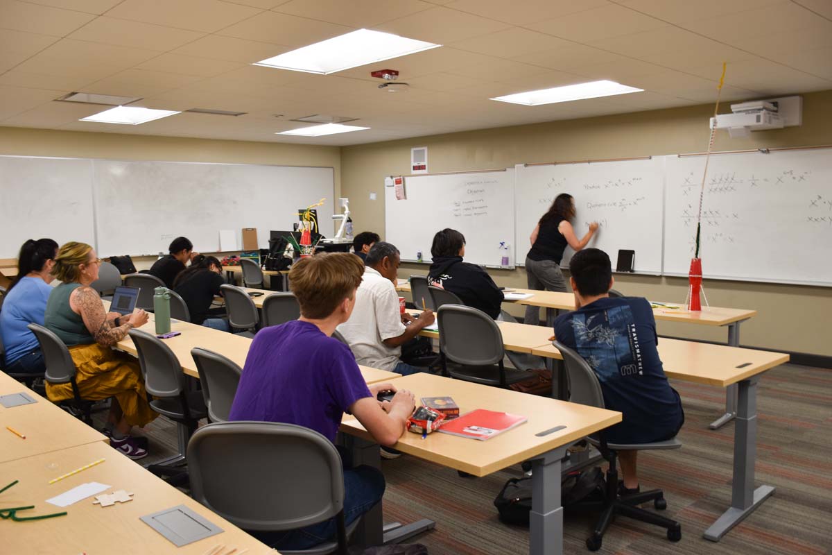 Students at Kickstart to Calculus Workshop.