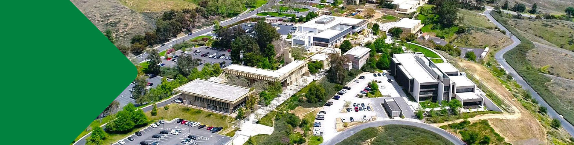 Aerial shot of campus