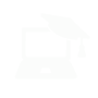 Computer with mortarboard on top