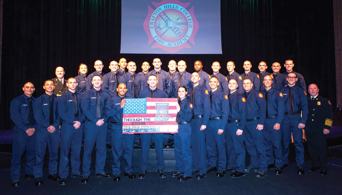 Cadets on stage