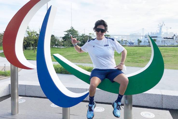 CHC Alum rows for Team USA during the 2020 Tokyo Paralympic Games