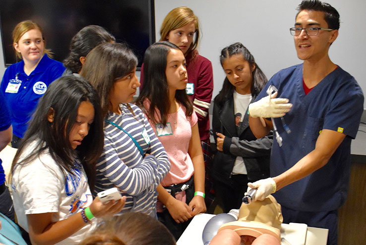 Demonstration on a medical dummy