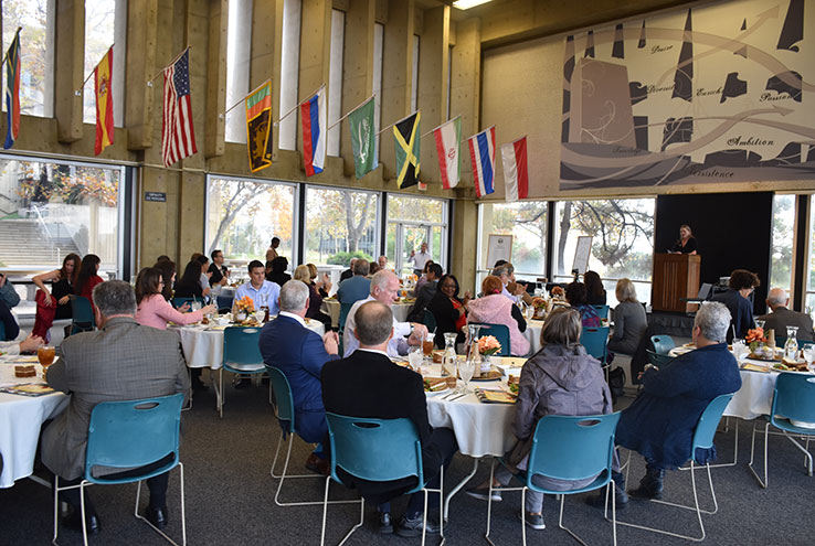 People enjoying the Foundation Luncheon